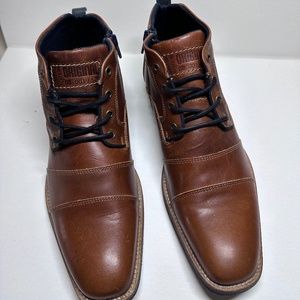 STEVE MADDEN mens size 10 KRAMER Tan Leather boot